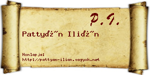 Pattyán Ilián névjegykártya